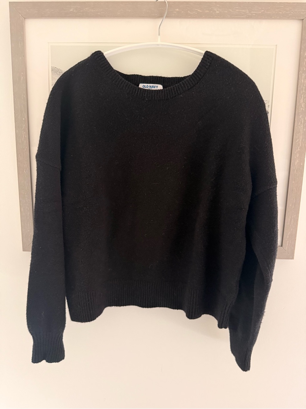 Old Navy Black Crewneck Pullover Sweater - Picture 1 of 2